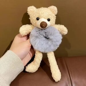 Kawaii Cartoon Plush Hair Rope Blue/Grey