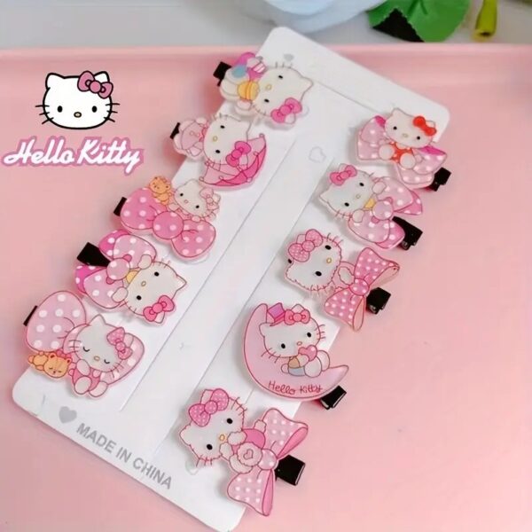 10pcs Hello Kitty Hair Clip Set