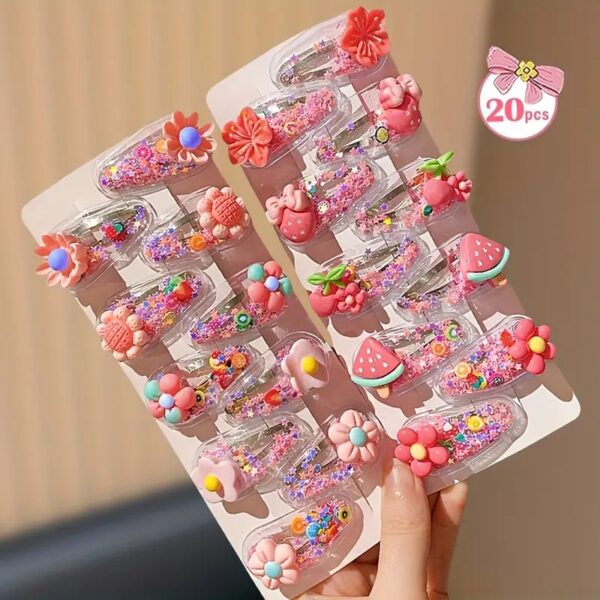 10/20 Multicolor Fruit Flower Hair Clips