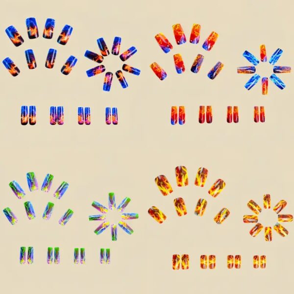 96pcs Press-On Nail Set, Removable Full Set - Image 3