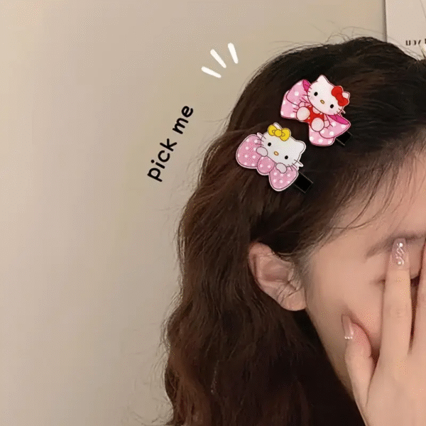 10pcs Hello Kitty Hair Clip Set - Image 3