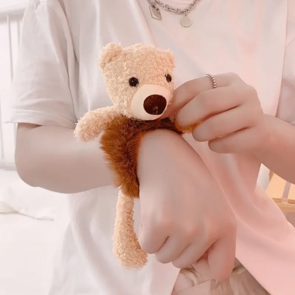 Kawaii Cartoon Plush Hair Rope Pink - Image 2